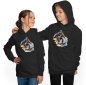 Preview: Hooded Skater sweatshirt hoodie for kids - jumping skateboarder in oil paint look i553